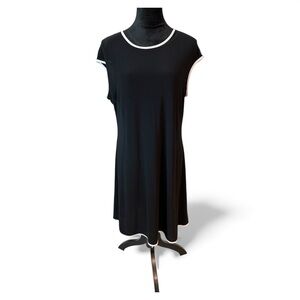 Nik and Nash Black Dress with White Accents